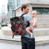 SPRIPORT Backpack Red Peonies Butterflies Diaper Bag for Baby Boys Girls Multifunction Travel Tote with Stroller Straps