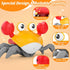 Crawling Crab Baby Toy, Light-Up Tummy Time Toy for Newborns, Dancing Moving Crab with Music
