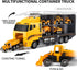 Toddler Construction Toys Car Transport Vehicle with Play Mat, Die-cast Alloy Engineering Gifts for Kids