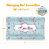 Mermaid(16"x32") Custom Baby Changing Pad Cover - Personalized Diaper Changing Table Sheet Stretch Fitted Bassinet