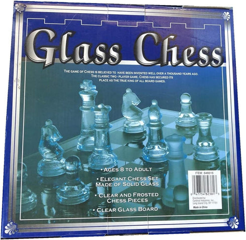 33 Piece Glass Chess Set - Elegant Game