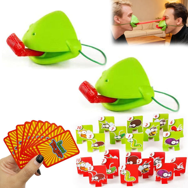 Generic Frog Mask with Blow Tongue,Frog Tongue Game-Multiplayer Party Game with Blow Tongue