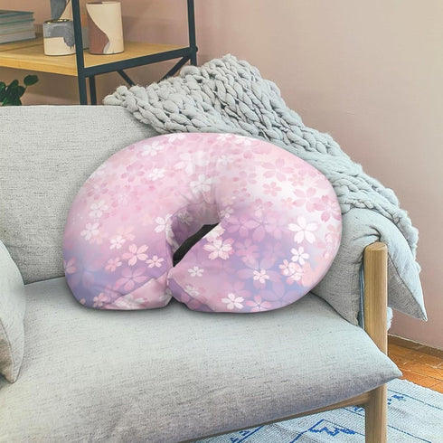 Hechitok Cozy Cherry Blossom Nursing Pillow Covers for Breastfeeding Pillow, Nursing Slipcover Breastfeeding Pillow