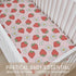 Selgkds 52''x28'' Summer Cute Strawberry Daisy Baby Crib Sheets for Boy Girl Red Strawberries Floral Soft Snug Fitted