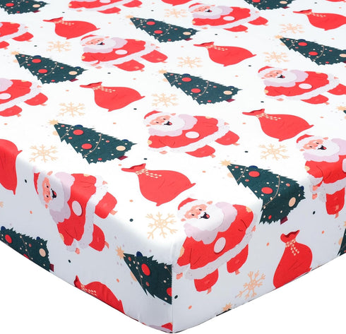 Cozy Boy,52x28 inches Christmas Crib Sheet,Baby Sheets Fitted Crib Sheet Breathable Fits Standard Size Crib for Toddler