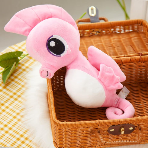 Athoinsu Light up Seahorse Stuffed Animals, LED Soft Plush Toy with Night Light for Kids, 8'' Pink