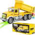 1 2 3 4 5 6 Car Toys for Toddlers, Dump Truck Toy with Self-Lifting Bed, Lights Music Toy Trucks Construction Vehicle