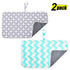 Portable Changing Pad, 2 Pack Baby Waterproof Diaper Changing Mat for Home and Travel