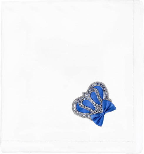 Royal Blue Crown Jewels Swaddle Blanket for Newborns