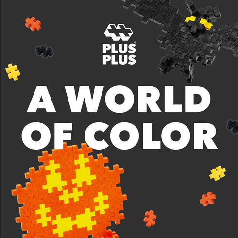 PLUS PLUS 3D Puzzle Building Block Set, 70 Mini Interlocking Pieces, Fun Holiday Activities for Kids, Halloween Mini
