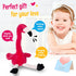 13’’ Talking Flamingo Toy, Interactive Plush Toy that Repeats What You Say, Birthday Gift for Boys and Girls, Red