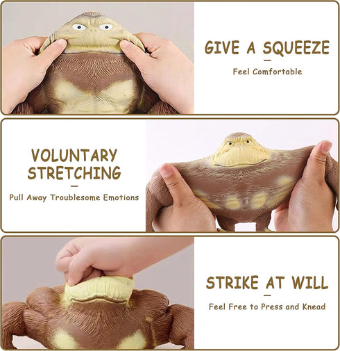 Stretchy Gorilla Fidget Toy, Stress Relieving Splat Monkey, Squishy Monkey Toy, Ideal Gifts for Kids, Birthday