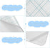 SyXIOP 28" 52" Blue and White Checkered Pattern Cooling Baby Fitted Crib Mattress x Absorbent Crib Bumper Pads