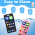 GUIGUZHJ 3-18 Baby Silicone Teething Toys, Phone Teether Toys for Toddlers Months, Boys Girls Babies Teething Toy, Baby