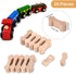 UOMTREO 25 Sets Pcs Wood Dog Bone Track Adapter, Train Track Pieces for Teens, Compatible with All Wooden Train Track