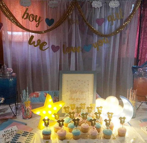 3PCS AUSAYE Decorative LED Night Lights Crescent Moon Star Cloud Lamp Sign Light Room Decor Night Light for Baby Kids