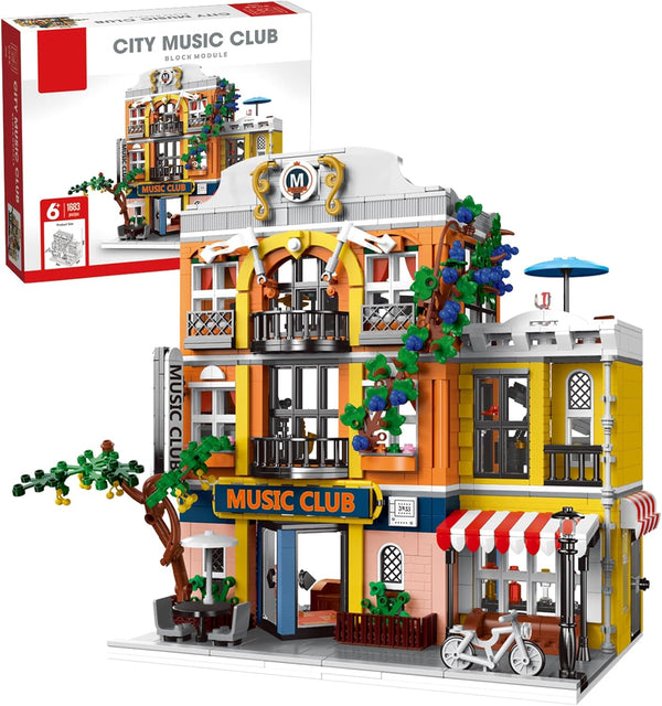 ENJBRICK Flowers City Jazz Club Building Sets for Adutls, Architecture House Building