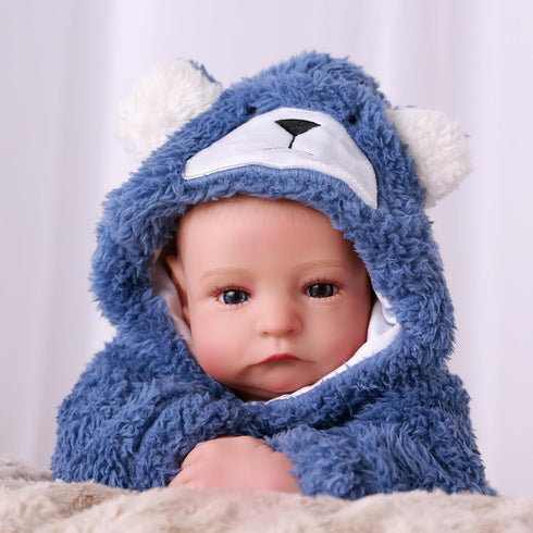 17 Inch 3 BABESIDE Lifelike Reborn Baby Dolls Boy - Handmade Realistic Baby Doll Cloth Soft Body Realistic-Newborn