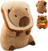 Cute Capybar Stuffed Animals with Wearable Toast Headset, Gifts for Kids (11 in Bread Capybar)