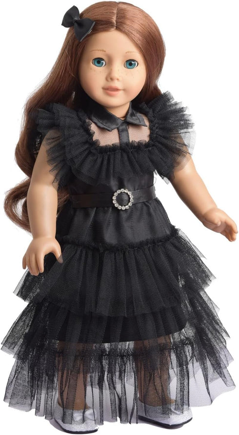 18 Inch Doll Clothes Black Party Dress Costume Accessories for 18 Inch Dolls (Doll NOT Included)