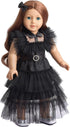 18 Inch Doll Clothes Black Party Dress Costume Accessories for 18 Inch Dolls (Doll NOT Included)