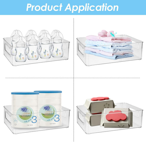 Baby Bottle Organizer Plastic Storage Center for Baby Bottles and Food Jars, Perfect for Kitchen Cabinet and Countertop