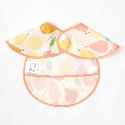 CoolaPeach Baby,3 Pack-Waterproof Feeding Bibs for & Easy Clean Baby Bibs for Eating,Toddlers & Infant,Reversible