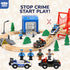 Set 2-4, 56PCS Set, Set, 3 4 5 6 TOY Life Wooden Train for Toddlers Police Station Train Toys with Wooden Train Track