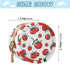 PYBUG Tomato Round Pacifier Storage Case, Polyester & TPU Lined with Hook Buckle, Pacifier Container Box for Baby