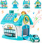 Marstone Baby Toys for 1 2 3 Year Old, 6-in-1 Montessori Toys with Sound/Lights/Music/Clock/Telephone/Car