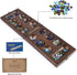 AMEROUS Wooden Mancala Board Game Set with 72+8 Bonus Multi Color Glass Stones - Classic Family Game