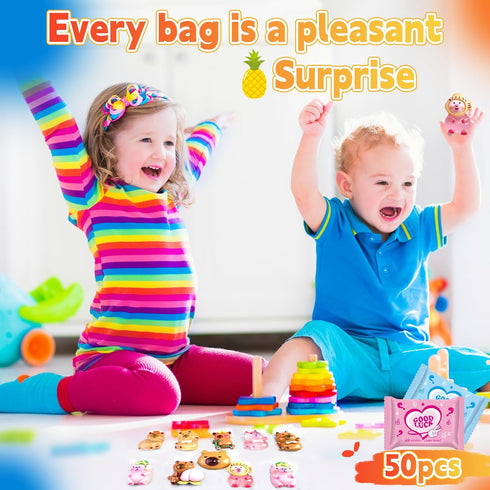 50 Packaged Pcs Random Mini Capybara with Glow in the Dark Feature, Individually Blind Bags Cute Collectible Resin Toys
