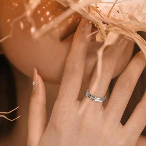 925 4mm LOFITOR Sterling Silver Fidget Ring for Women Band Anxiety Ring Silver Thumb Ring Spinner Ring for Men Stress