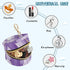 Purple Texture Round Pacifier Storage Case with Zipper, Portable Pacifier Case for Travel, Diaper Bag & Purse, Pacifier