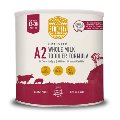 Serenity Kids 12-36 Month A2 Whole Milk Toddler Formula Powder - Organic