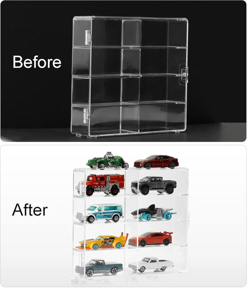 32 KISLANE Acrylic Display Case for Toy Cars & Matchbox Cars - Slots (Extra Large)