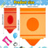 Cosblank 8 8 (24 12inches) Pcs Rainbow Curtains - Cartoon Crayon & Pencil Design, Colorful & Cute, Colors x - Perfect