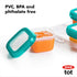 OXO Tot Baby Blocks Freezer Storage Containers, Teal, 4 Oz