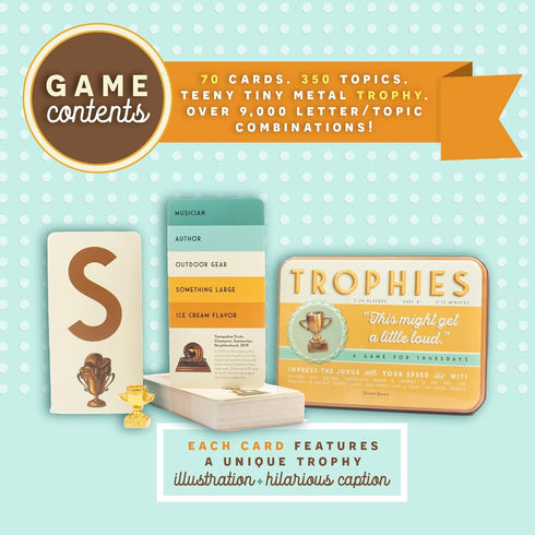 2-30 Facade Games Trophies Card Game - Quick and Simple Word Party Game for Players