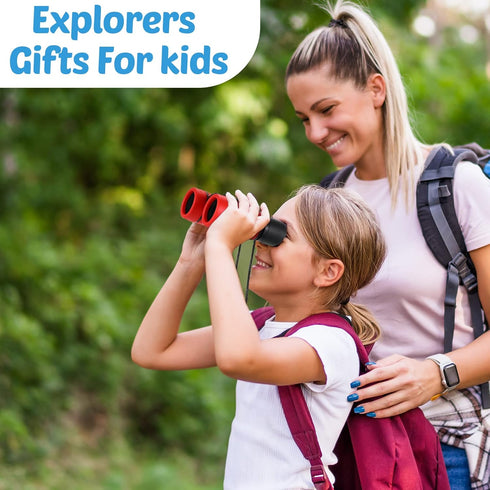 12 Pcs Binoculars for Kids - Shock Proof Educational Learning Binoculars for Age 3-12 Years, Outdoor Activities