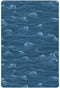 Dussdil Dark Navy Blue Ocean Waves Crib Sheet for Girls Boys Baby Toddler