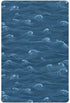 Dussdil Dark Navy Blue Ocean Waves Crib Sheet for Girls Boys Baby Toddler