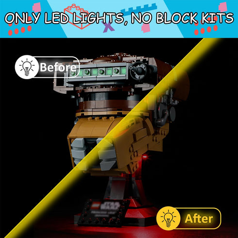 LED Light Kit for Lego 75351 Princess Leia Boushh Helmet Set, Compatible with Lego 75351 Building Blocks Model - Not