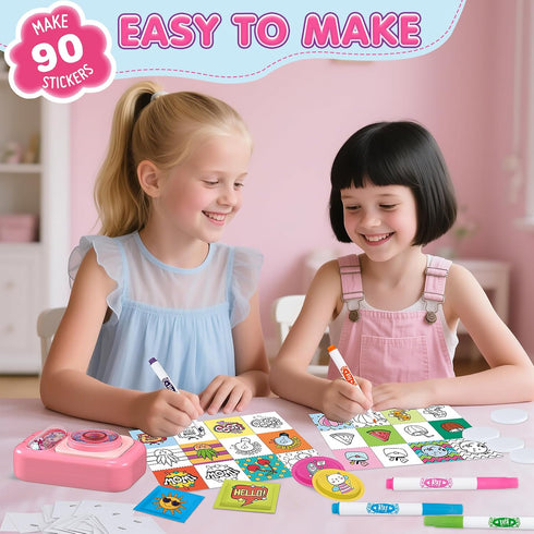 Hewaurorion 3D 6-10 (90 Puffy Sticker Maker Kit for Kids - Make Your Own Stickers Ages - Create DIY Craft Machine