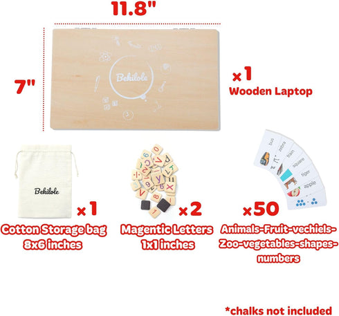 11.8" 3 3 4 5 6 7 8 Montessori Toys Laptop Preschool Learning Activities Year Old Boy Gift, Pretend Play Toddlers