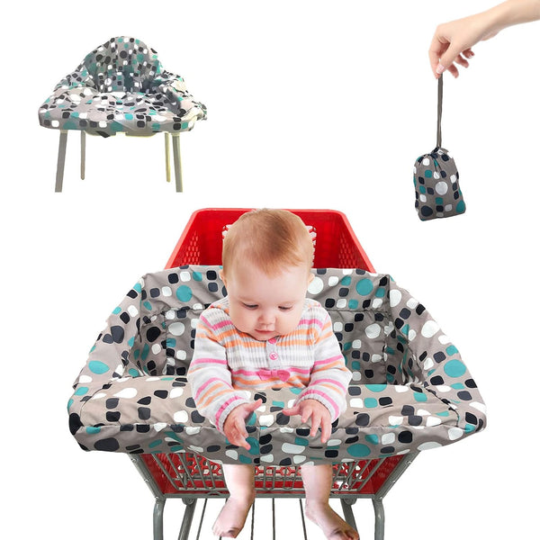 Pozico 2-in-1 Shopping Cart Cover for Baby High Chair Cover, Grocery Cart