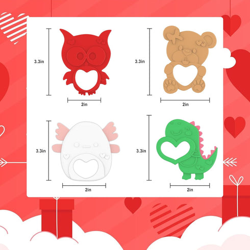 Seeiuua Valentines Teething Toys, Soft Silicone Baby Soothing Teether, Chew Toys, Baby Valentines Gifts, Birthday Gifts