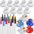Jerify 72 Pcs 2 Inch White Blank Rubber Ducks for Kids DIY