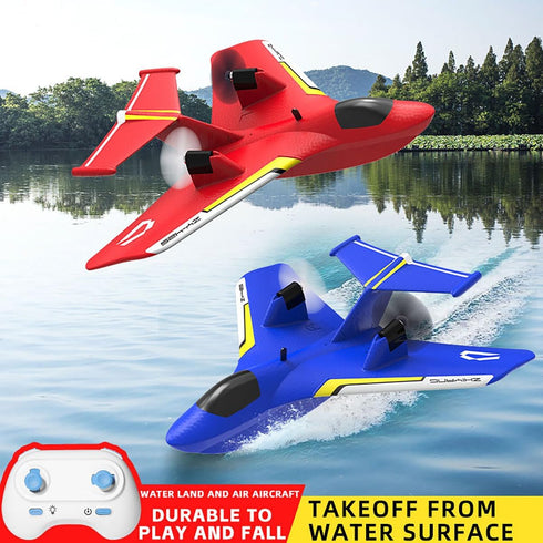 2.4Ghz 8-13 Gyro/Lights/2 ANTSIR Remote Control Airplanes for Kids RC Water Plane Gifts for Boys Age Year Old Easy