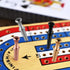 Gejoy 36 1/8 4 Pieces Metal Cribbage Pegs Cribbage Board Pegs Fit Holes with Drawstring Storage Pouch for Traditional